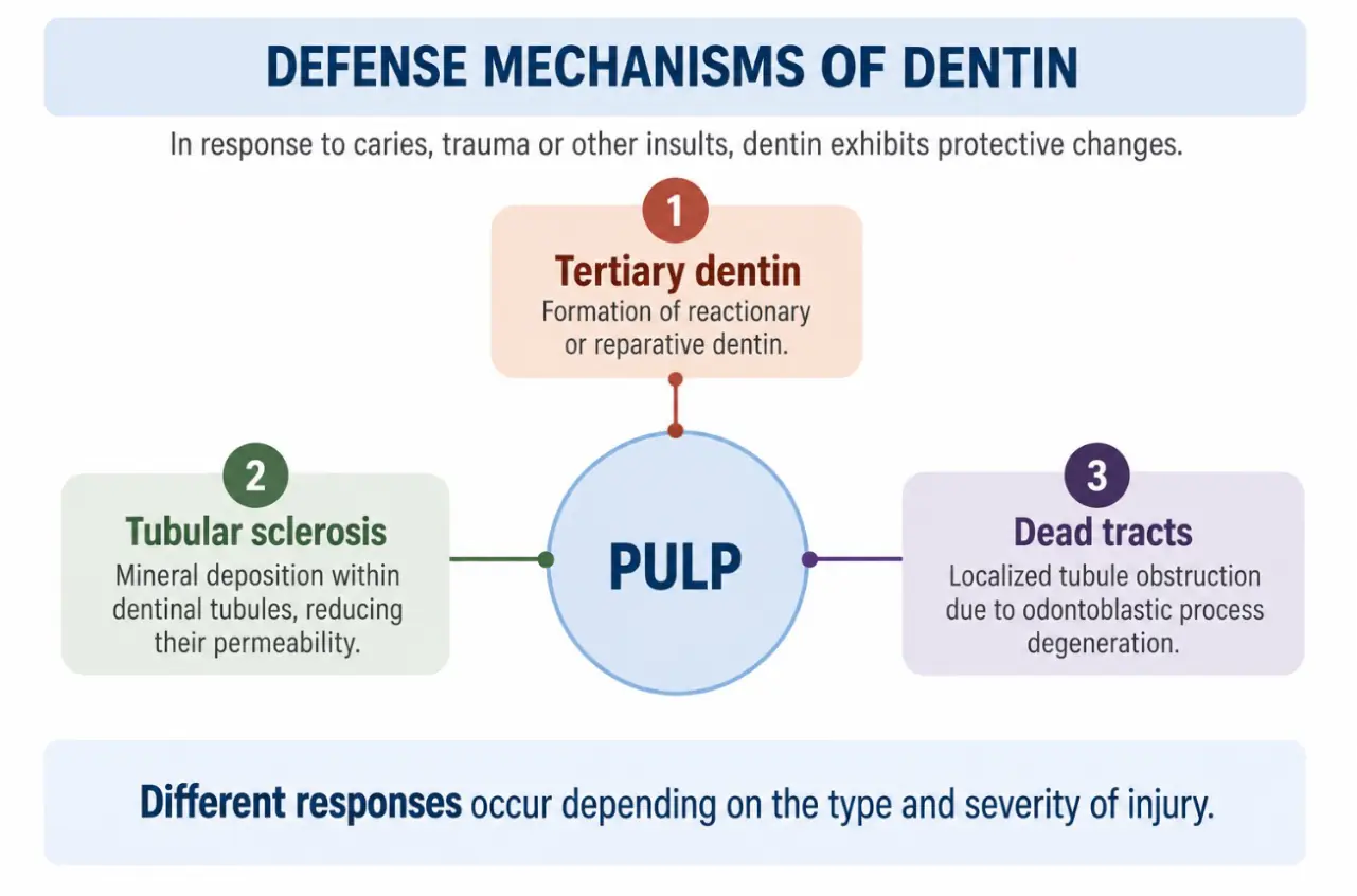 Dentinin üç savunma mekanizması